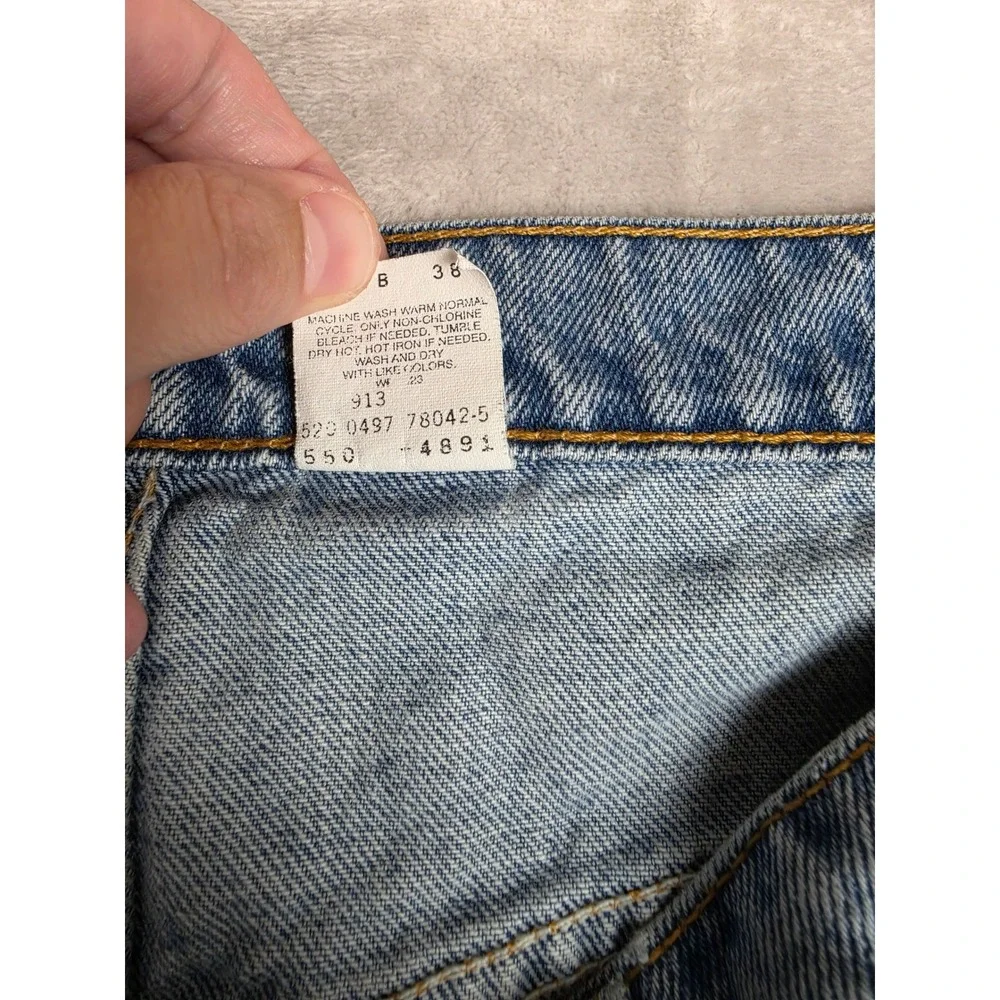 Vintage Levi's 550 Jeans Mens 40x34 Fit 39x34 Blue Relaxed USA Made 90s Denim